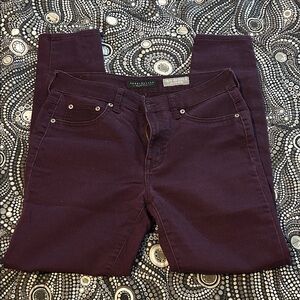 Aeropostale Womens 6 Dark Purple/Maroon High Waisted Jeggings